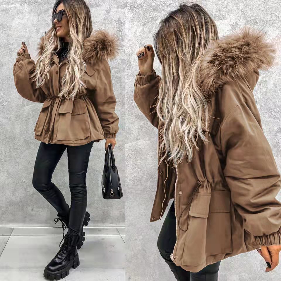 Faux Fur Collar Parka – Structured Winter Coat