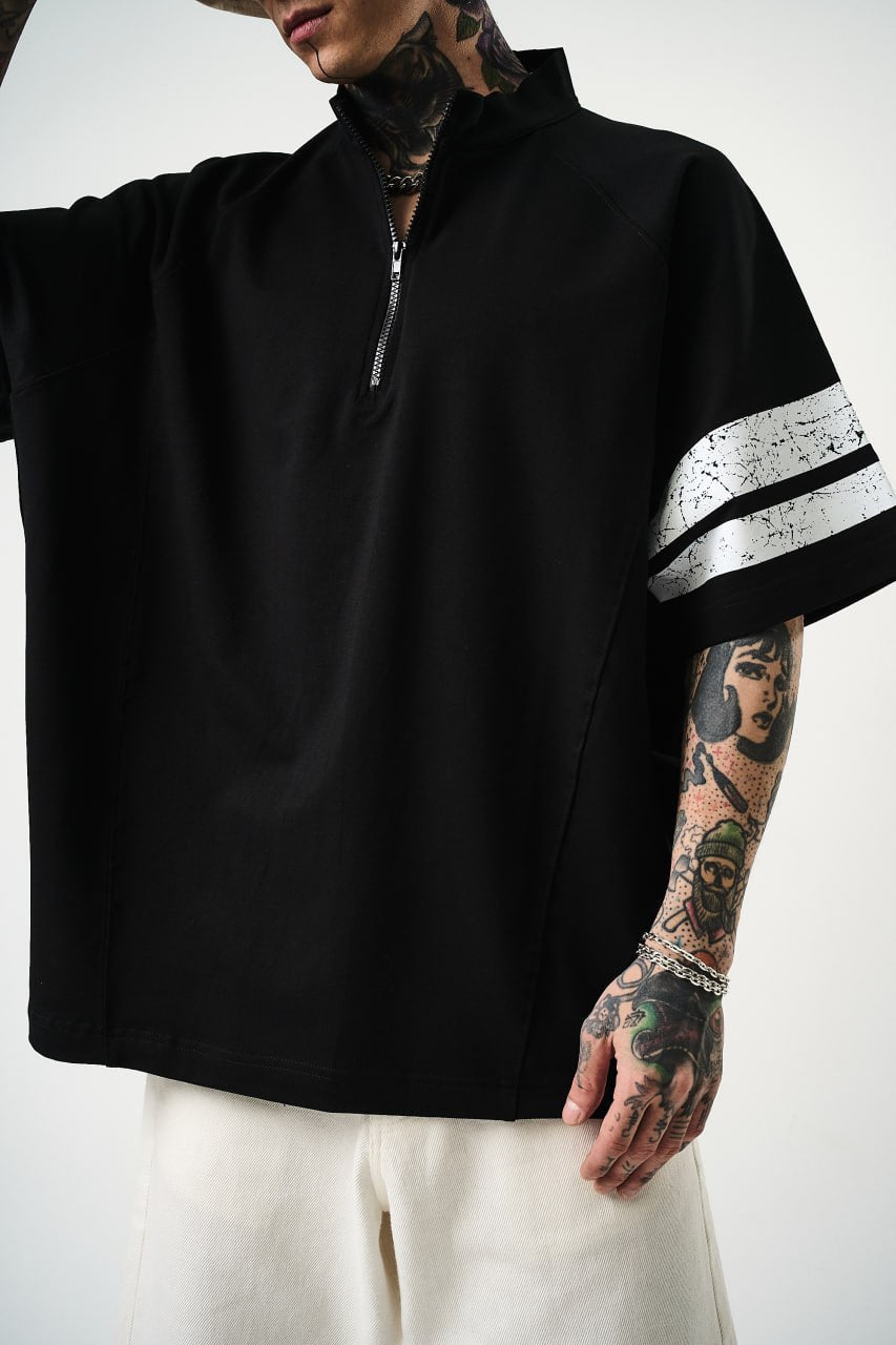 Oversized Cotton Jersey Tee – Neutral Sport Edition