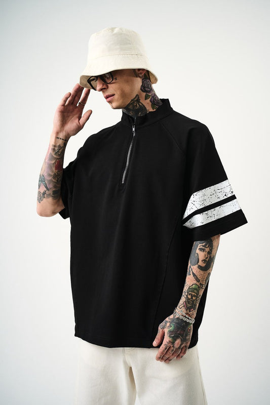 Oversized Cotton Jersey Tee – Neutral Sport Edition