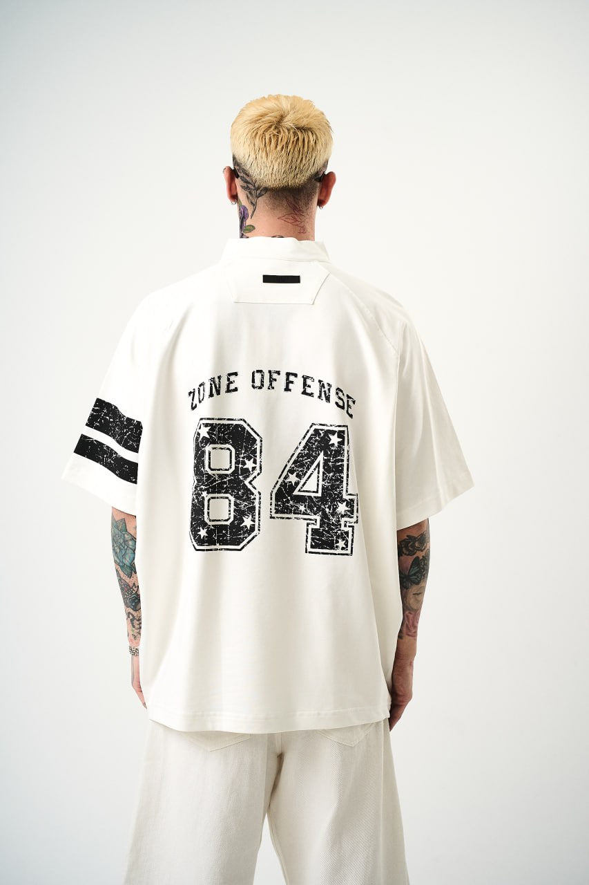 Oversized Cotton Jersey Tee – Neutral Sport Edition
